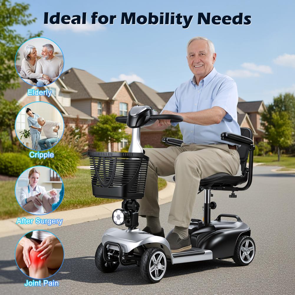 Mobility Scooter with LED Ligh - Electric Scooter Charger recension och pris