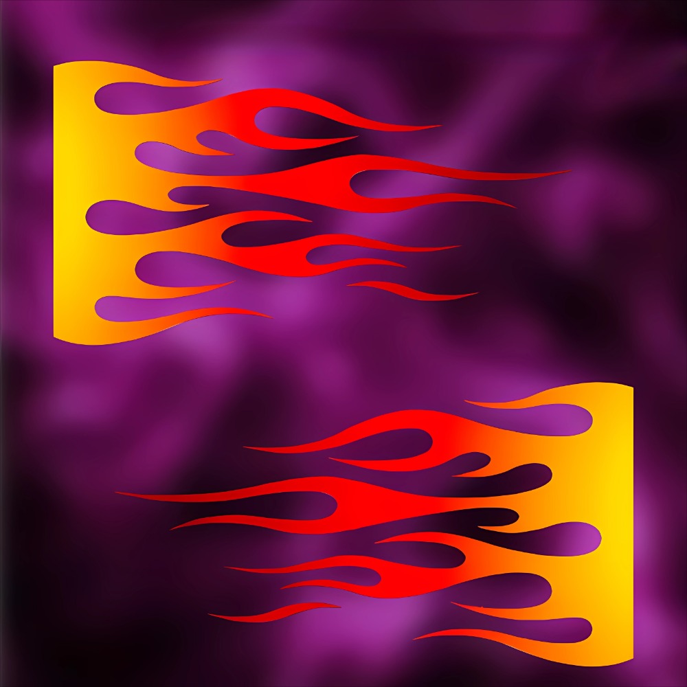 Flame Motorcycle Stickers Wate - Scooter Helmet Set recension och pris