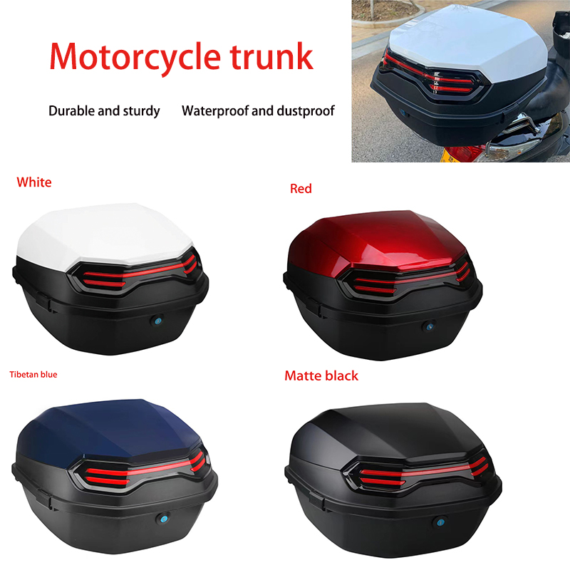 Motorcycle Tail Box Scooter Bo - Scooter Helmet Set recension och pris
